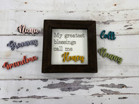 Custom Grandma Signs- $15 each- All Grandma names can be cut for a custom sign