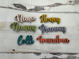 Custom Grandma Signs- $15 each- All Grandma names can be cut for a custom sign