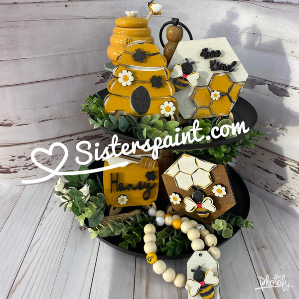 Bee Buzz Tier Tray Decor